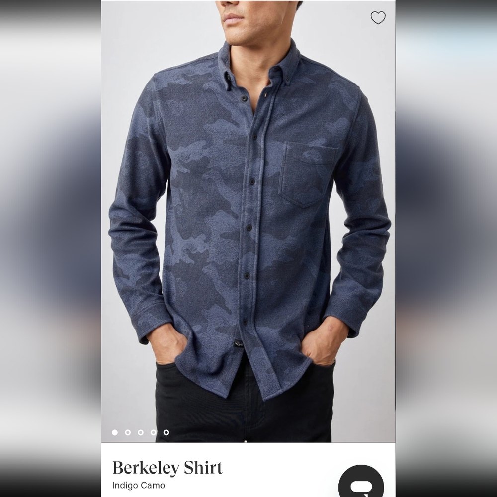 Rails Berkeley Camo Print Button Up – Soft Brushed Cotton - Picture 2 of 10